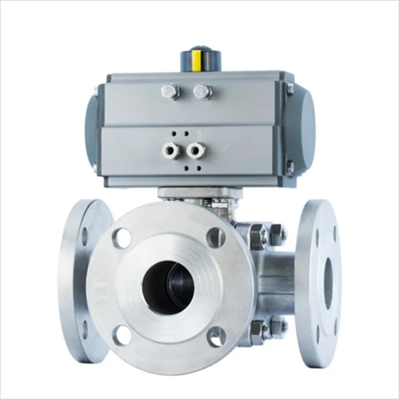 Q644f/Q645f Pneumatic Three-Way Ball Valve