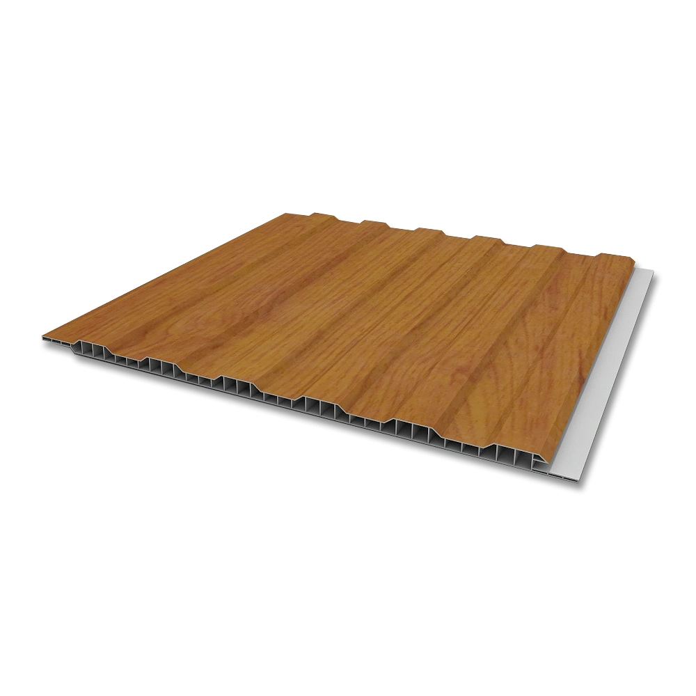 PVC Internal Fireproof Composite Wall Cladding Wooden Color PVC Ceiling Oil Printing Wood Grain Design Wall Panel