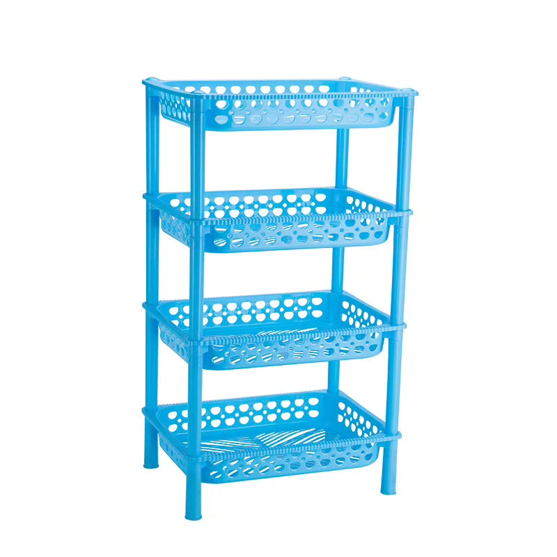 2-Tier Bathroom Plastic Corner Storage Container Rack Organizer Shelf