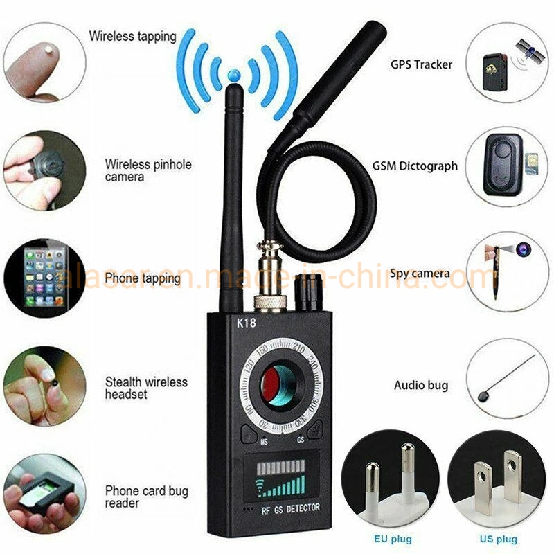 K18 Detector Multi-Function Anti Mini Bug Audio Spy-Camera GSM Finder GPS Signal Lens RF Locator Tracker Detect Wireless Camera