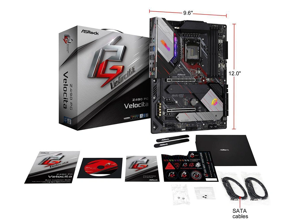 Asrock Juegos fantasma Z490 Pg Velocita LGA 1200 Intel Z490 SATA 6Gb/s Motherboard Intel ATX