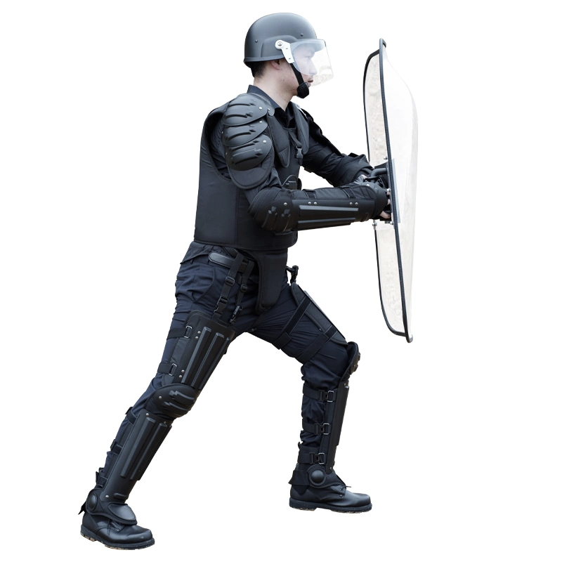 Popular Fire-Resistant and Anti-Stab Black Riot Control Gear with Tonfa Holder