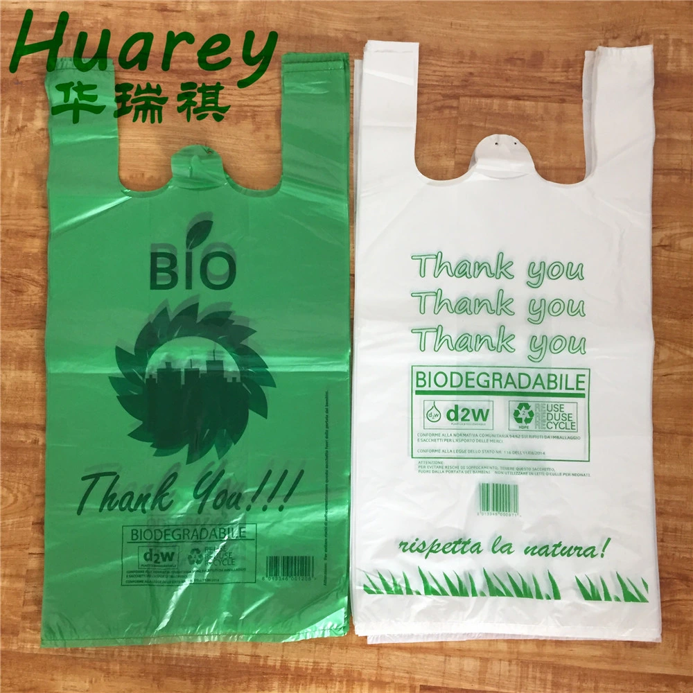 High quality/High cost performance  HDPE Supermarket Promotion Plastic T-Shirt Handle Bag