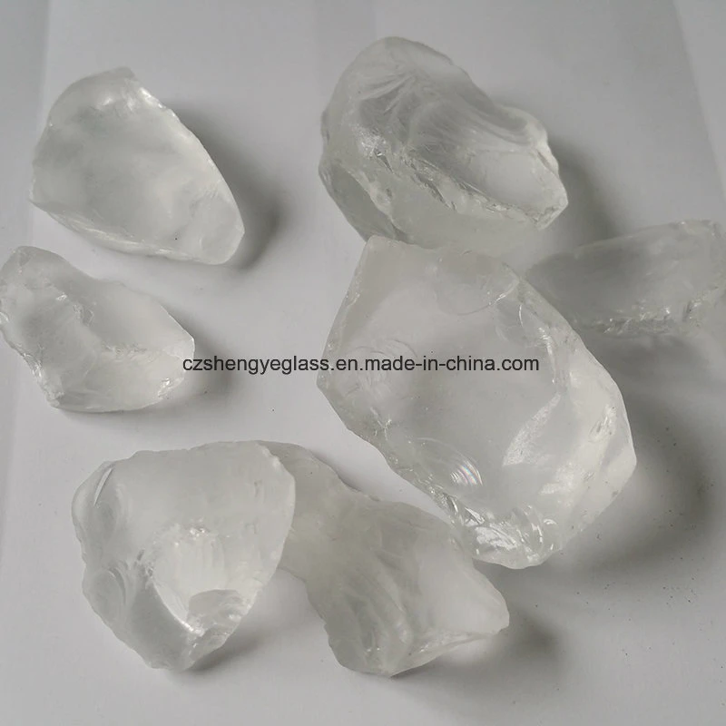 White Crystal Broken Glass Tumbled Glass Rock