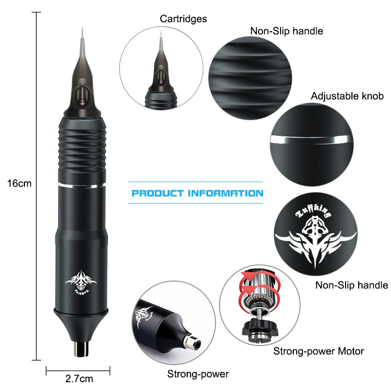 Tuffinking profesional permanente máquina de maquillaje Rotary Tattoo pluma eyeliner Herramientas