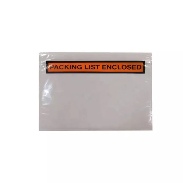 High quality/High cost performance Basic Customization Clear Plastic Mailing Envelopes Packing List