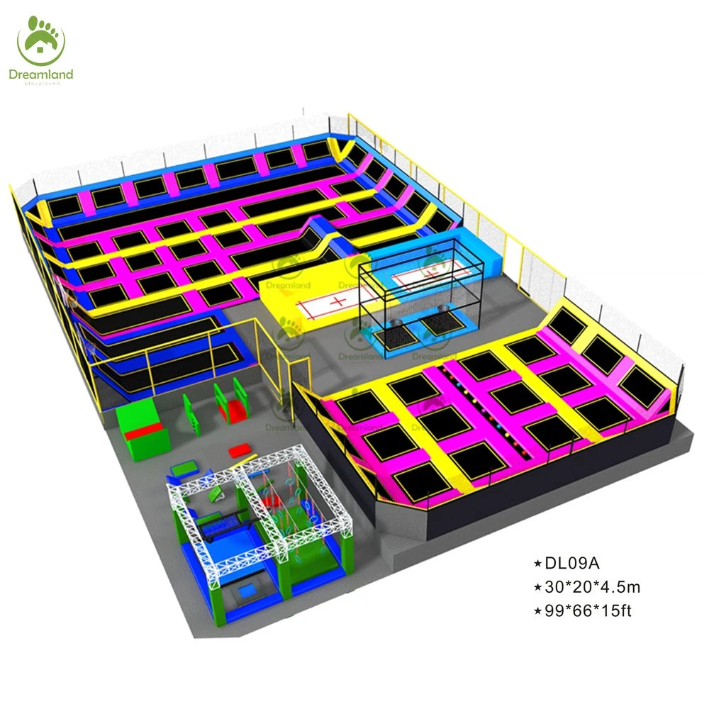 Commercial Kids Indoor Customized Parkour Trampoline with Adults Trampoline Adventure Park