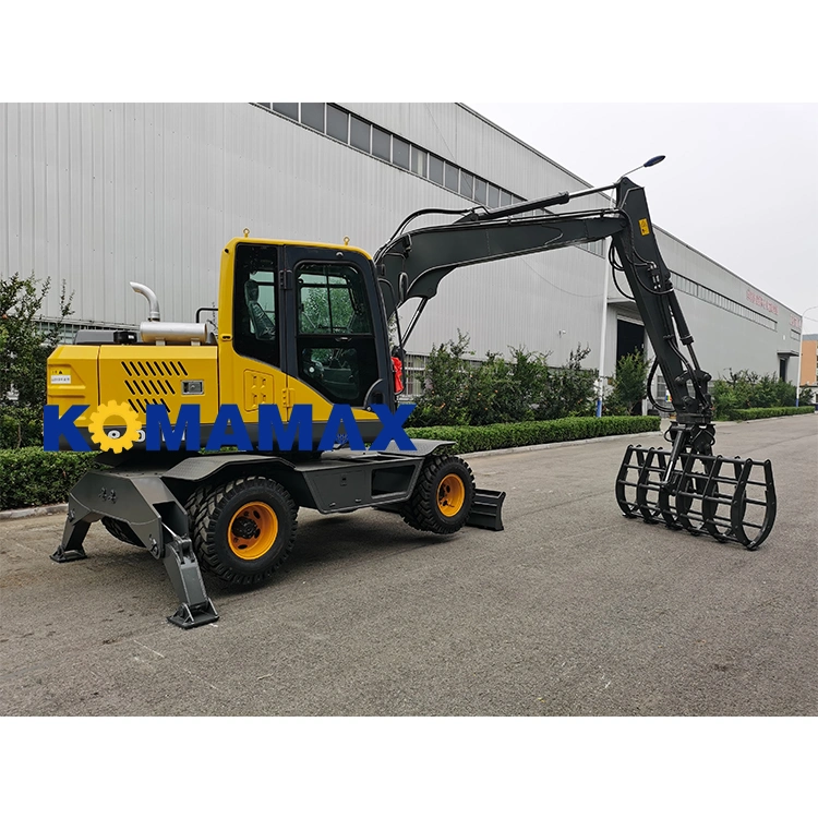 Mini Excavator Grapple 8.8ton Hydraulic Grab Wheeled Loaders for Log Sugarcane etc