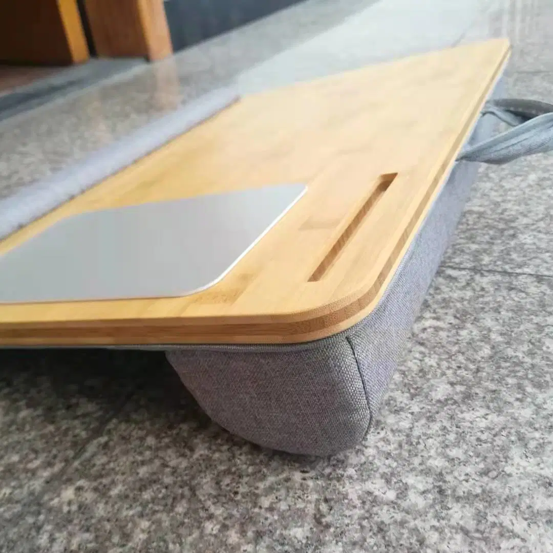 New Style Bamboo Laptop Stand with Soft Cushion Small Desk