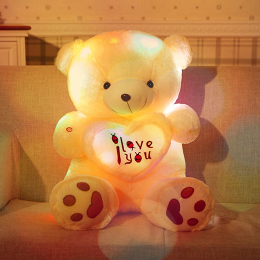 Moon Pillow Plush Toys Cute Luminous Toy LED Light Glow in Dark