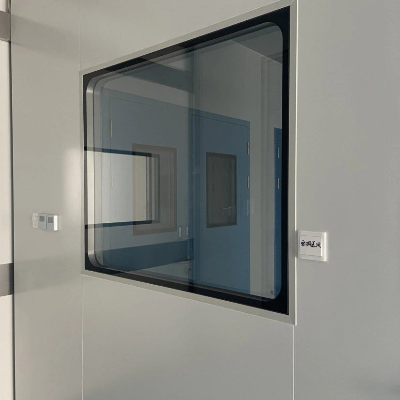 High-Strength Aluminum Glasse Cleanroom Window for Pharmaceutical Laboratory with ISO9001