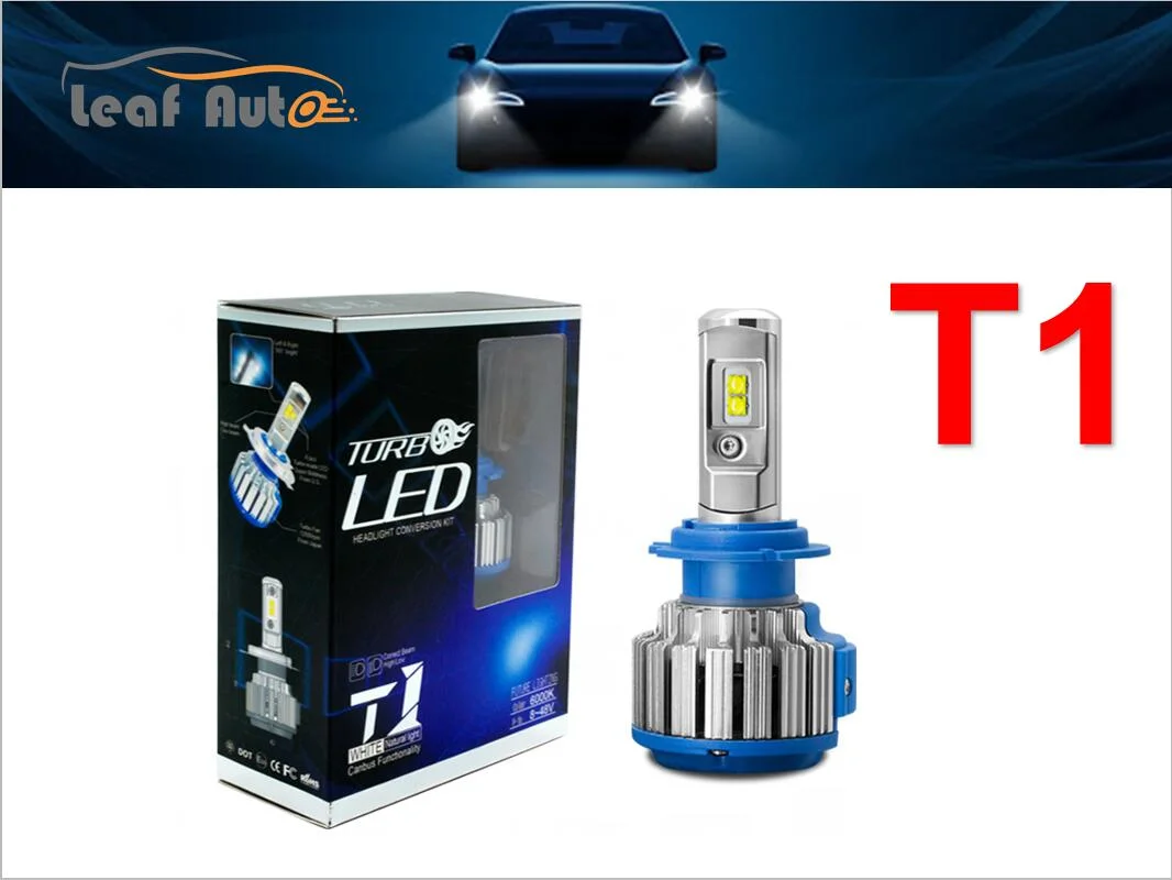 T1 H4 Turbo LED Headlight Kit 72W 8000lm H1 H3 H7 H8 H9 H11 Hb3 Hb4 LED Bulb Light Fog Light Xenon White with Canbus Turbo Super Bright Car LED Automotive Bulbs