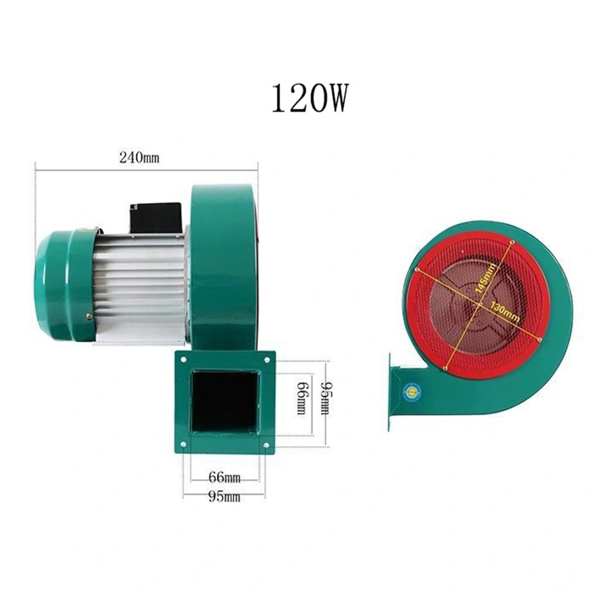 De entrada único impulsor de curvas hacia delante del ventilador de escape centrífugo de cocina