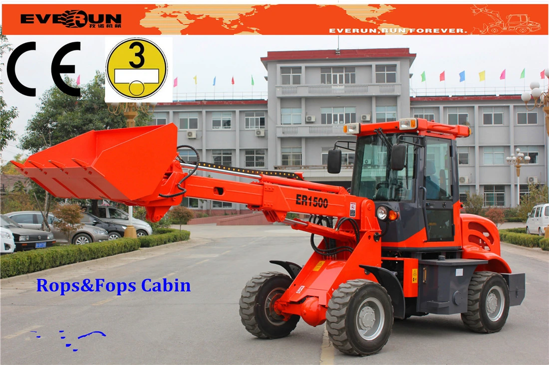 Er1500 Front End Loader with Telescopic Arm Rops&Fops