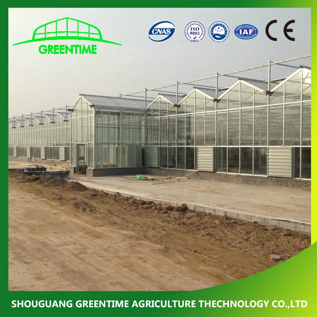 Long Service Life Venlo Type Galvanized Steel Structure Glass Greenhouse with Control System for Hydroponics/Strawberry/Vegetables/Flowers/Tomato/Cucumber