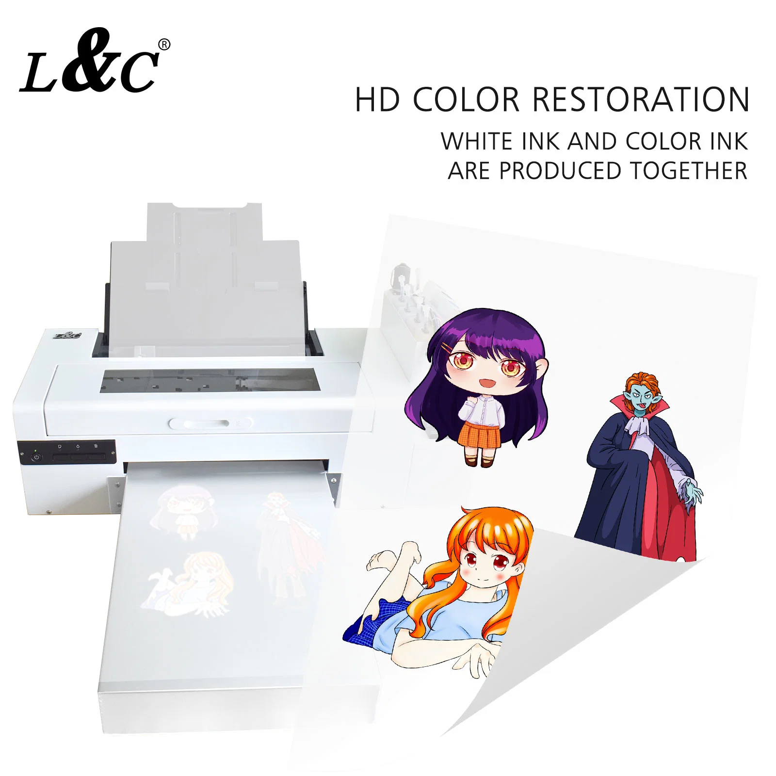 L&C Korean Hot Selling 2021 Dtf Printer 30cm L1800 A3 A4 Size 30 XP600 Dtf L805 Printer for T-Shirt