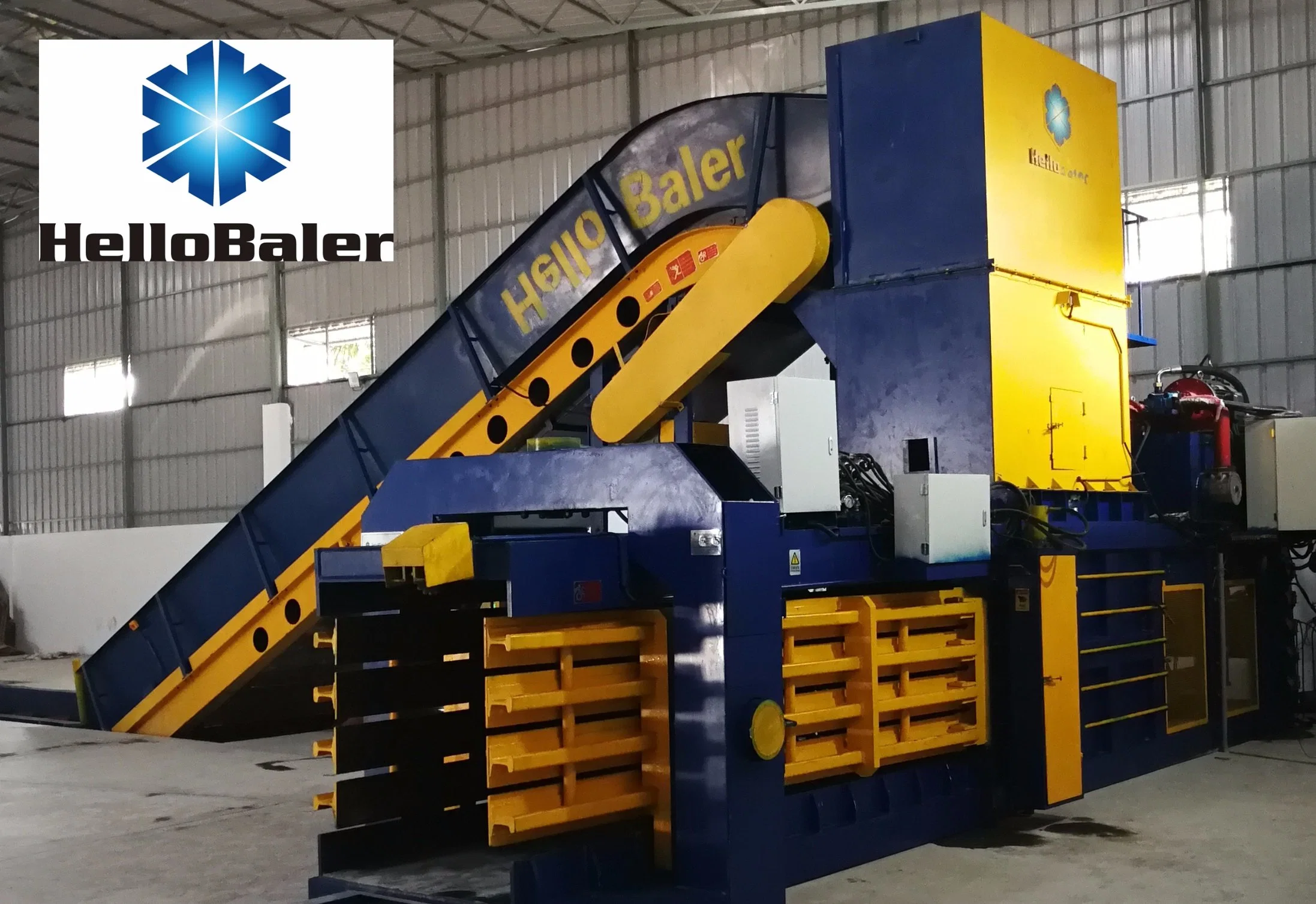 Automatic Hydraulic press of cardboard from Hello Baler