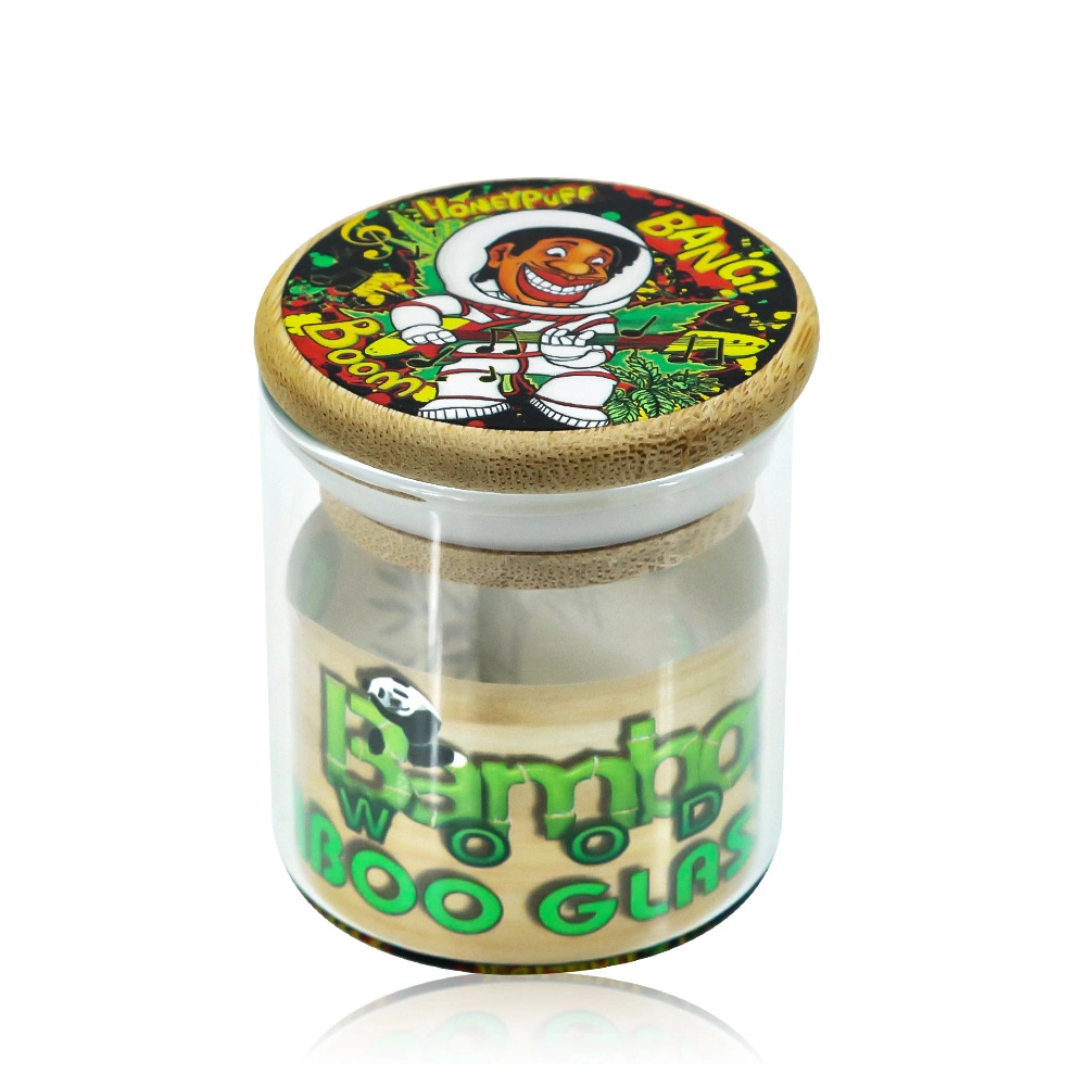 Wholesale/Supplier Vintage Airtight Smell Proof Top Cover Packaging Food Storage Jar Seal Glass Jar with Bamboo Lid