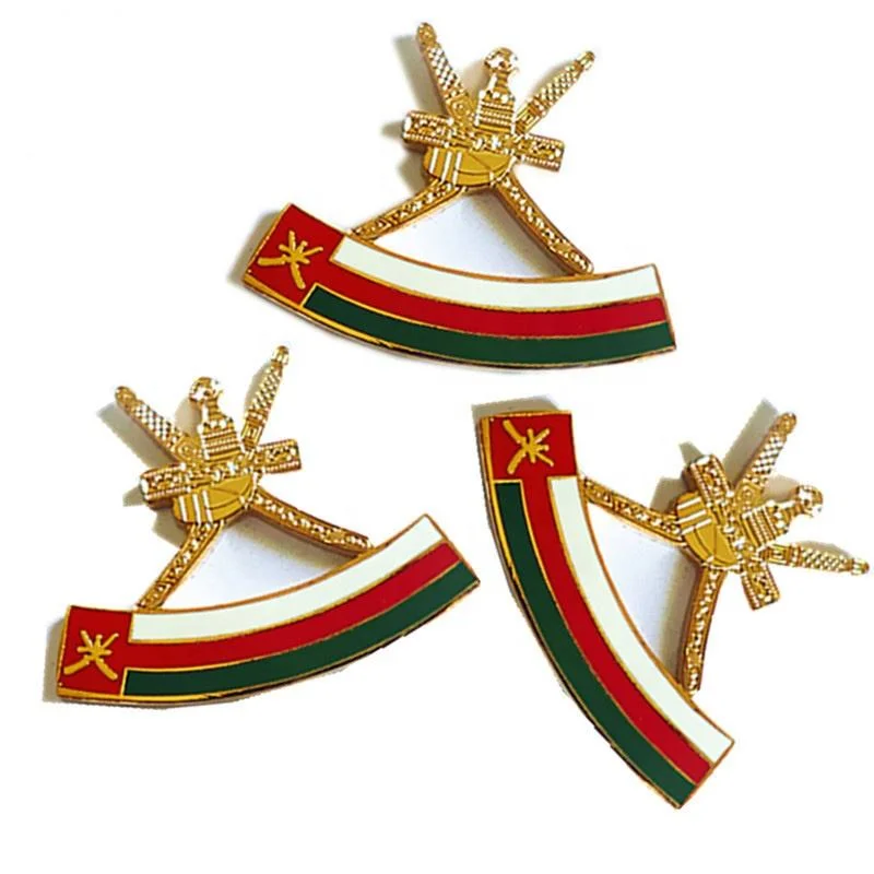 Custom Design Oman National Day 52ND Anniversary Badges Collar Brooch Soft Hard Magnet Enamel Pin Gift