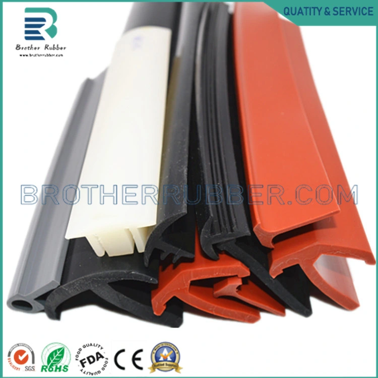 Custom Colorful T-Shape Extruded Rubber Strip for Solar Photovoltaic Panel