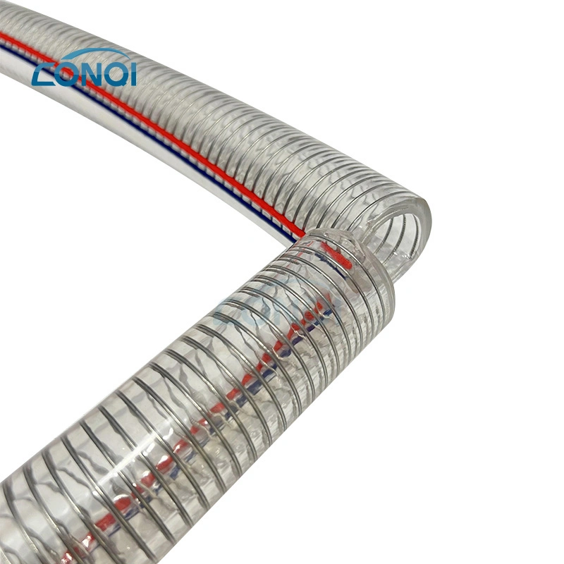 PVC Transparent 10-45mm Ducting Stainless Steel Wire Hose