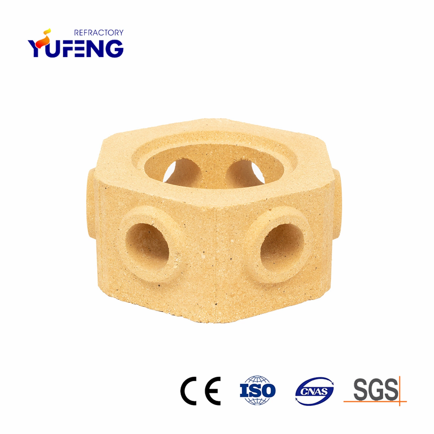 40% 70% Alumina Fire Clay/Andlusite/Bauxite Refractory Square Tube Cast Iron Brick