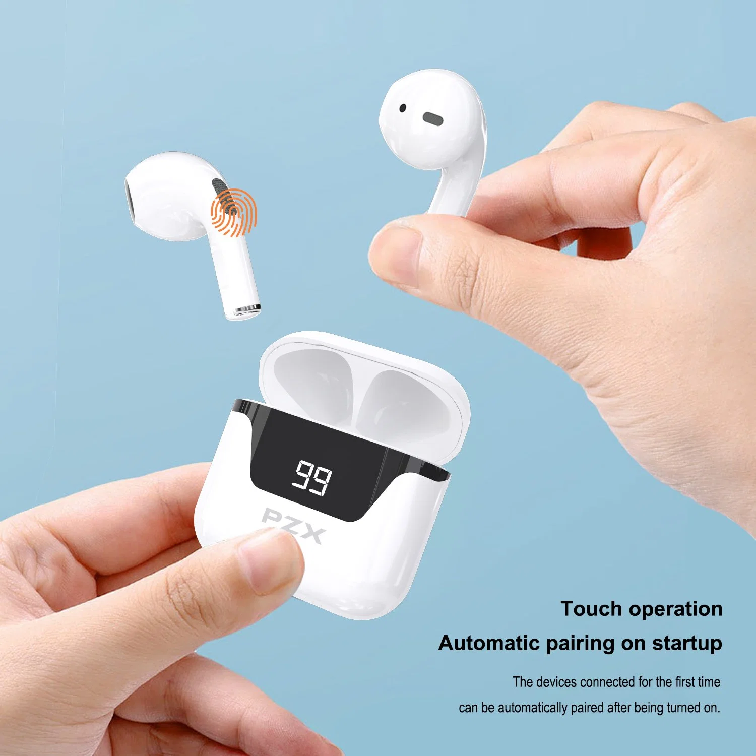 Pzx L55 Call &Music Wireless Earphone Tws with 300mAh Power Headset