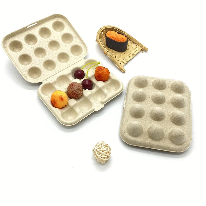 Disposable Quail Egg Box Sugarcane Bagasse Reusable Paper Quail Egg Tray