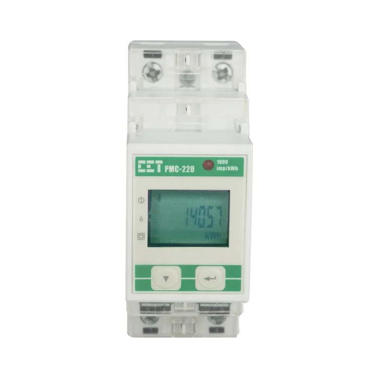 PMC-220 en carril DIN de 35mm a la Clase 0.5 Monofásico Self-Powered Medidor Multifunción para la medición de potencia con RS-485 Modbus RTU