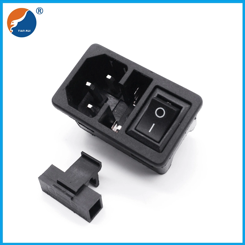 10A 2 Pin AC Power Socket AC Socket Outlet with Fuse