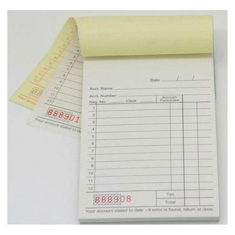 2023 Hot Sale NCR Invoice Book in Duplicate 2-Part Receipt Book A4