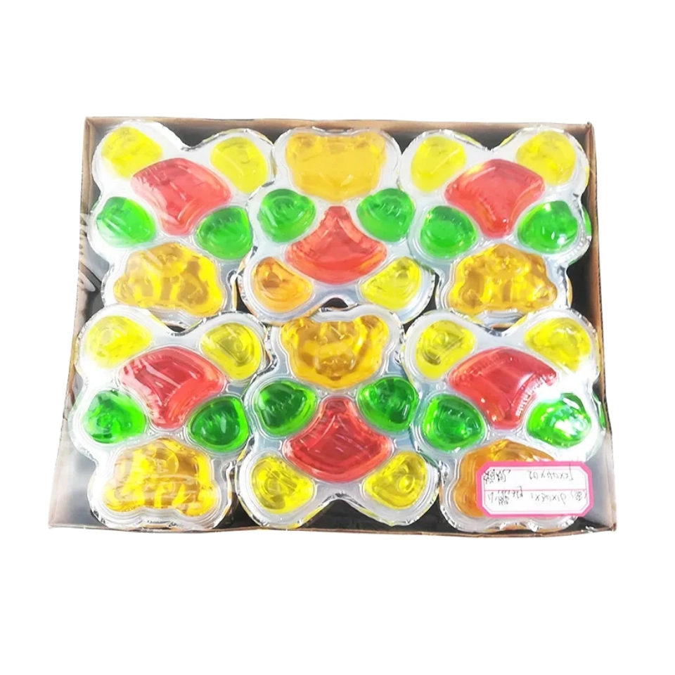 Atacado urso forma Halal Mixed sabor de fruta Jelly Pudding Kid Doces