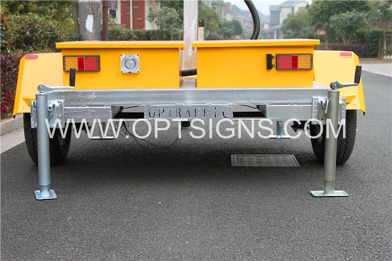 Optraffic LED Electronic Transportable Full-Size Trailer Mounted Vms Sign