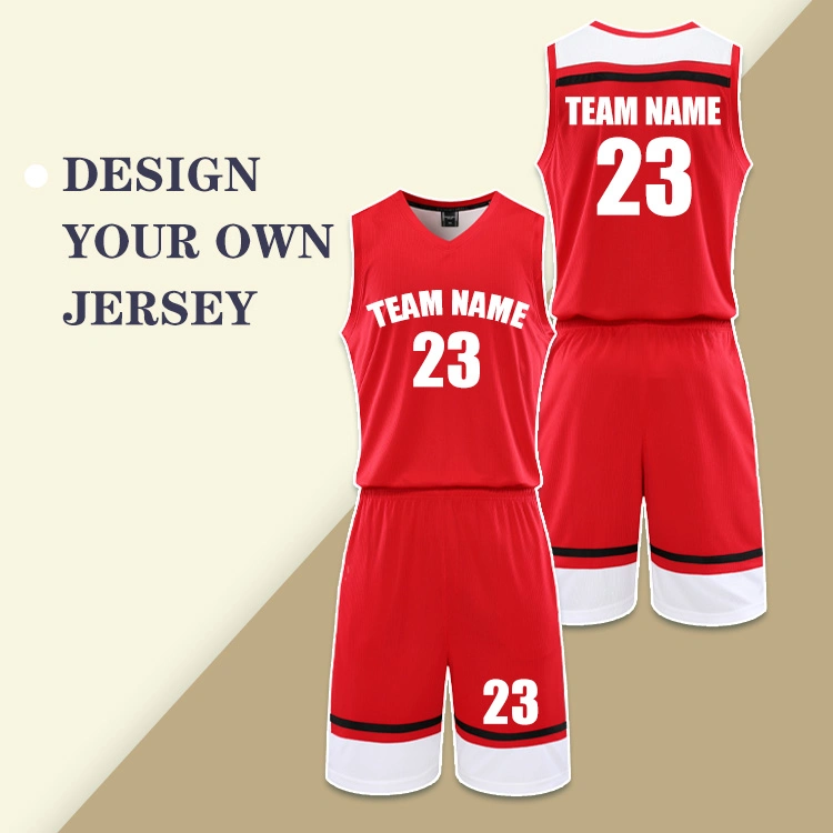 Nueva Jersey de baloncesto de gimnasio al por mayor logotipo personalizado Básquetbol cosido Camiseta Uniform Camiseta deportiva barata para hombre