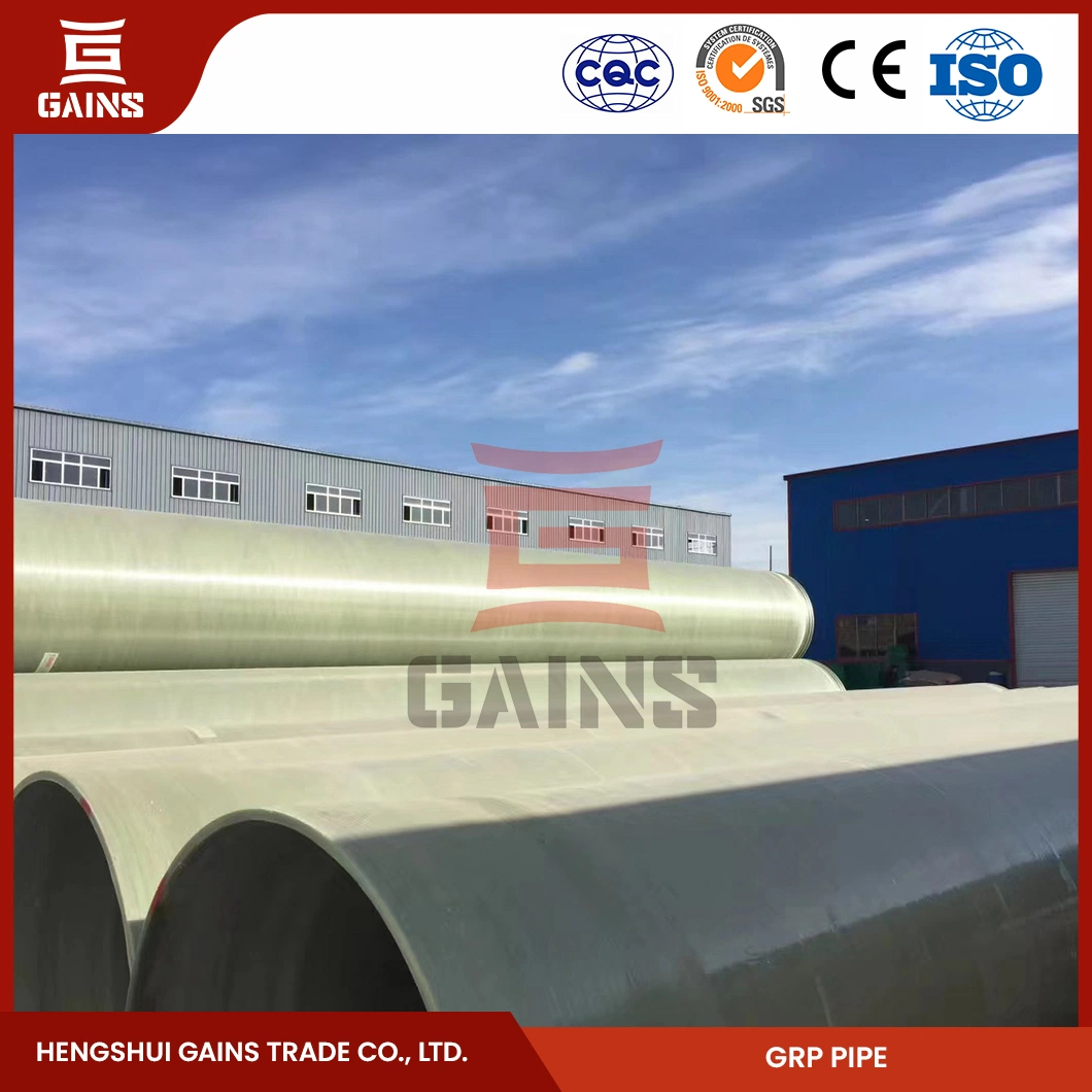 Gains GRP 3inch Pipe Fabricators Fiberglass Drain Pipe China Chemical GRP Pipeline