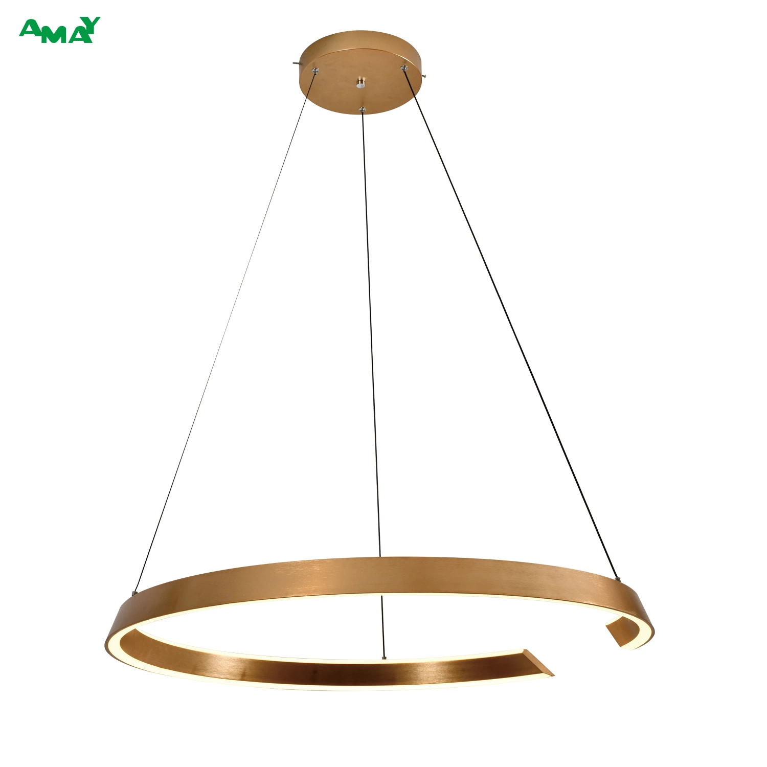 Golden C Circle High Efficient LED Hanging Suspension Pendant Lamp