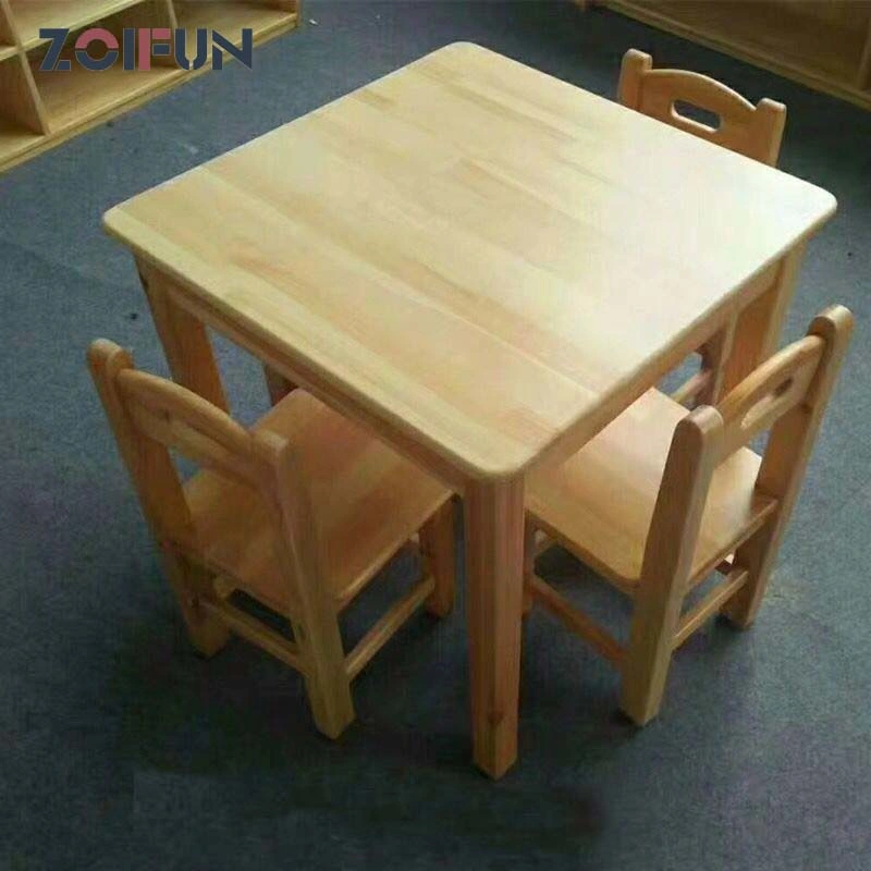 Good Quality Kindergarten Furniture Wood Kids Table and Chair Set