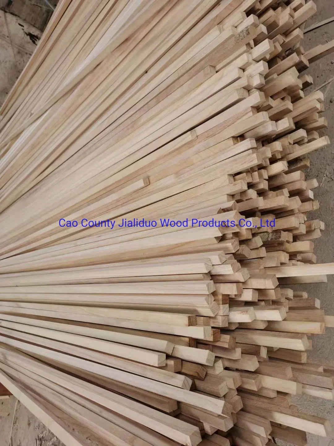 China Factory Hot Selling Paulownia Solid Wooden Square Trims