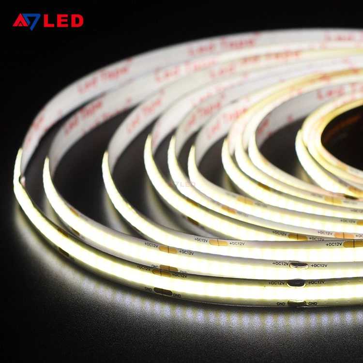 COB LED Strip Lights 336 Chips/M 16.4FT Per Roll CRI90+ Super Bright DC12V 24V Flexible LED Tape for Cabinet Home DIY Lighting Projects