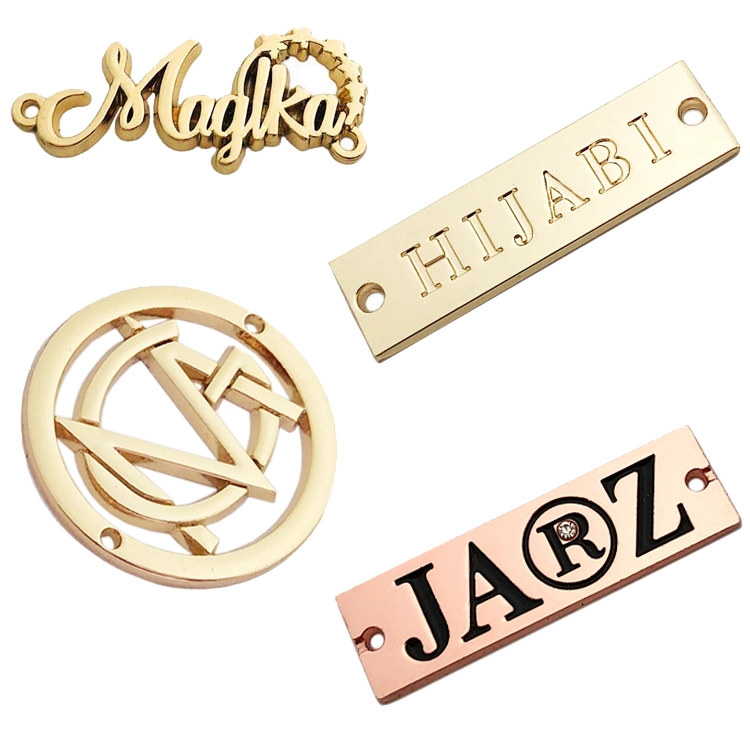 Professional Custom Printing/Embossed Clothing Metal Tag Label for Garment Accessories