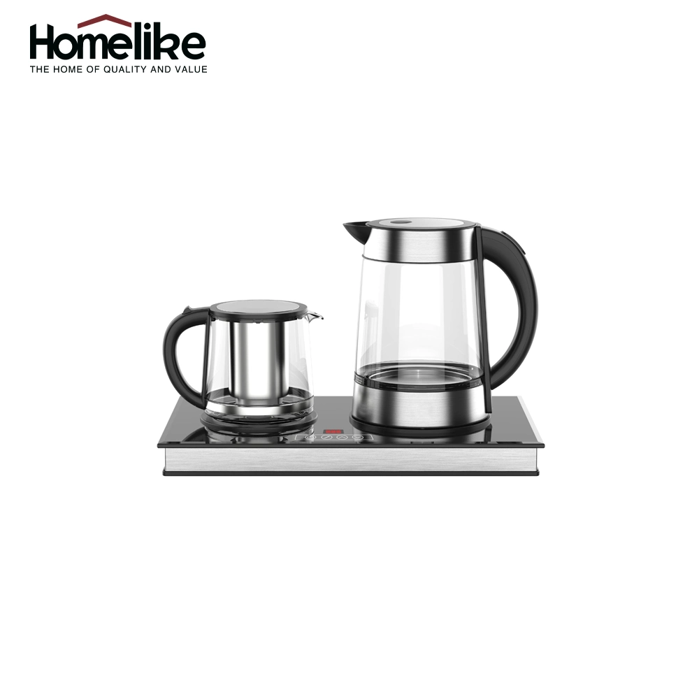 Household Coffee and Tea Maker Machine Custom Turkish 1.7 Glass Electric Kettle Tea Tray Set