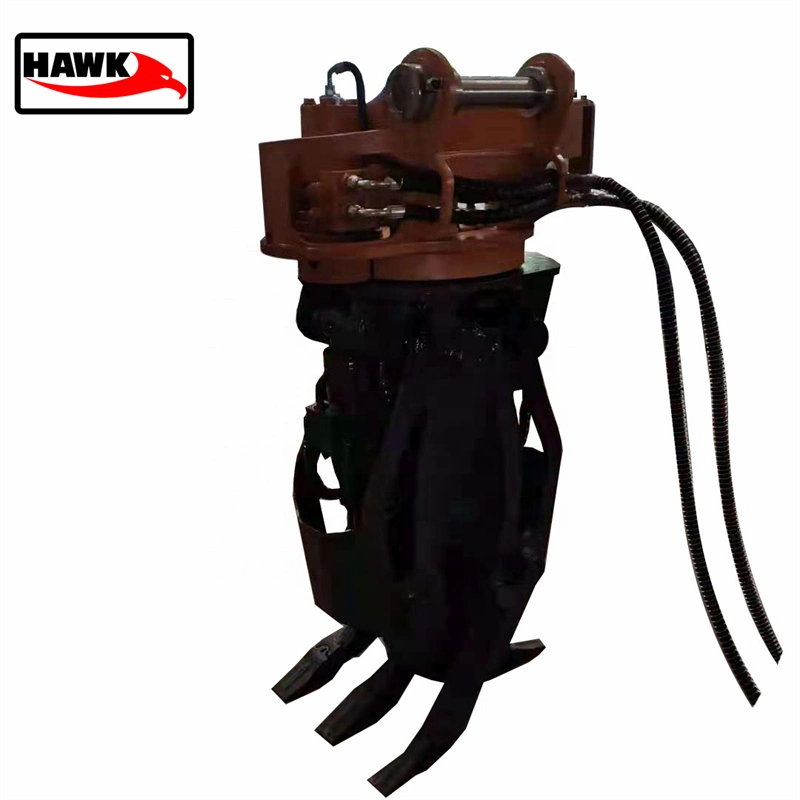 Excavator Grapple Bucket Hydraulic Wood Grapple 360 Log Grab and Stone Excavator Rotating Grapple