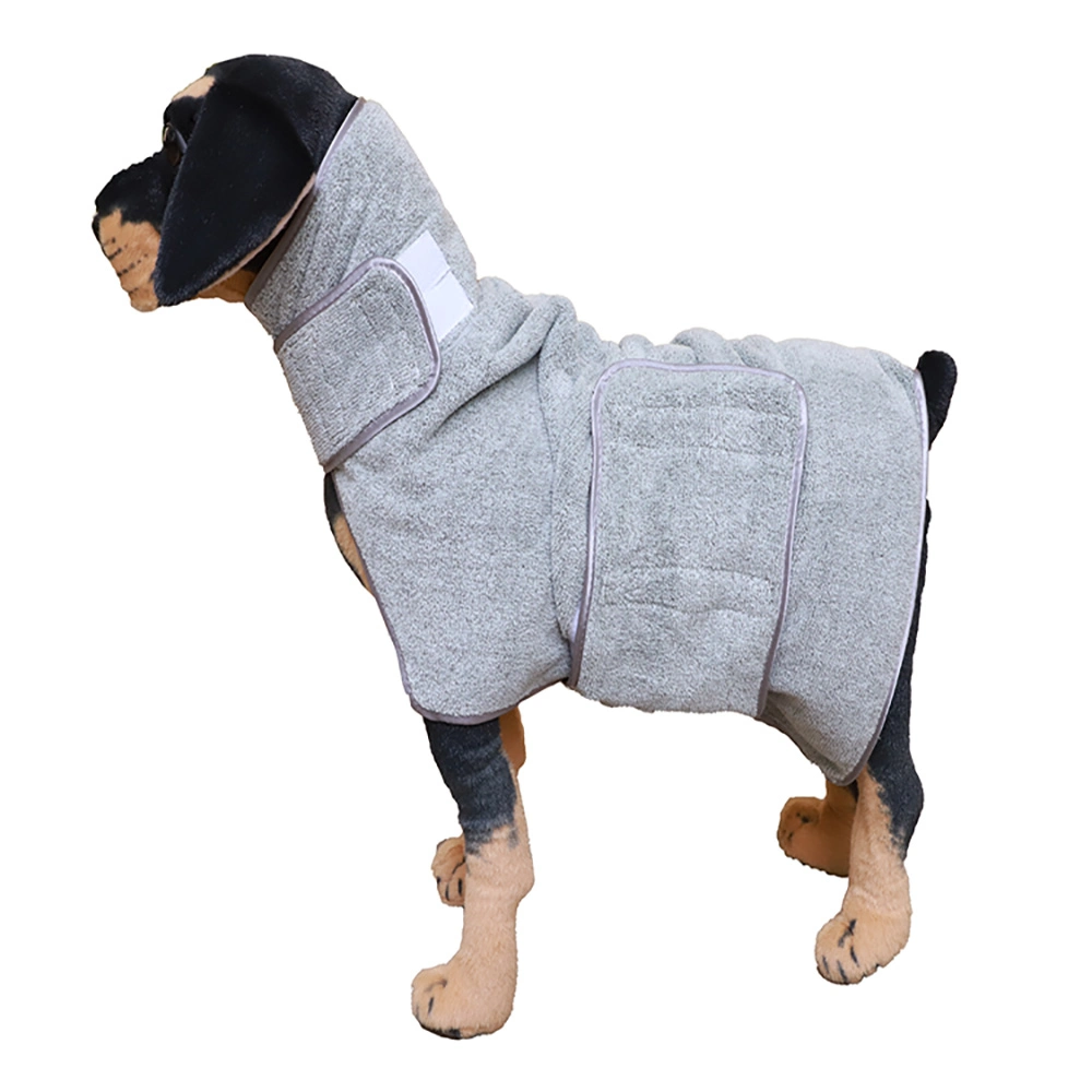 Super absorbent dog bathrobe adjustable size pet bathrobe for showing dogs towel robes