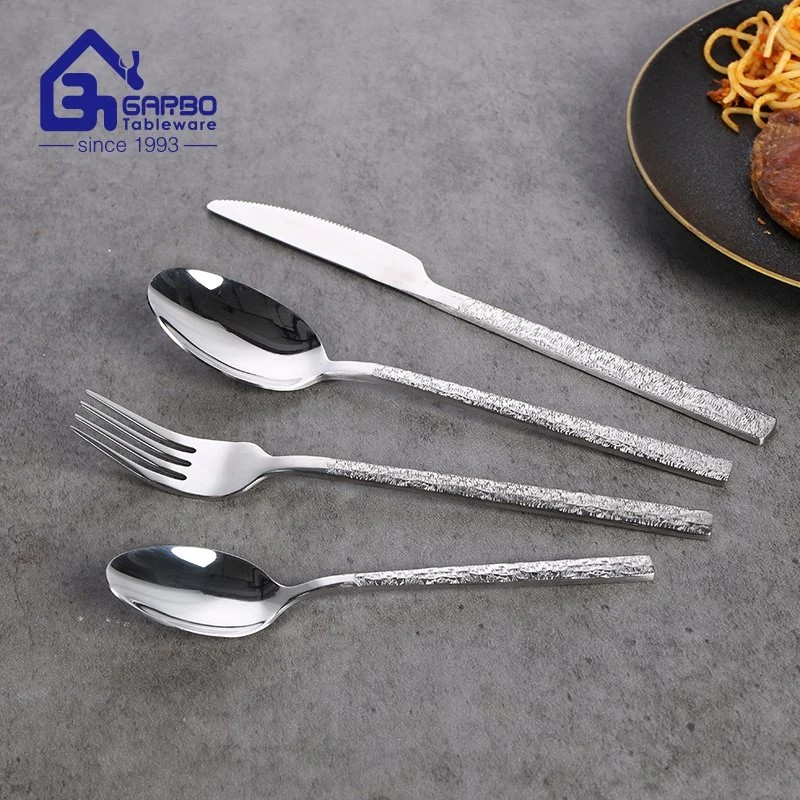 Silver Color Stainless Steel Cutlery Sets Fork Spoon Knife Tea Spoon