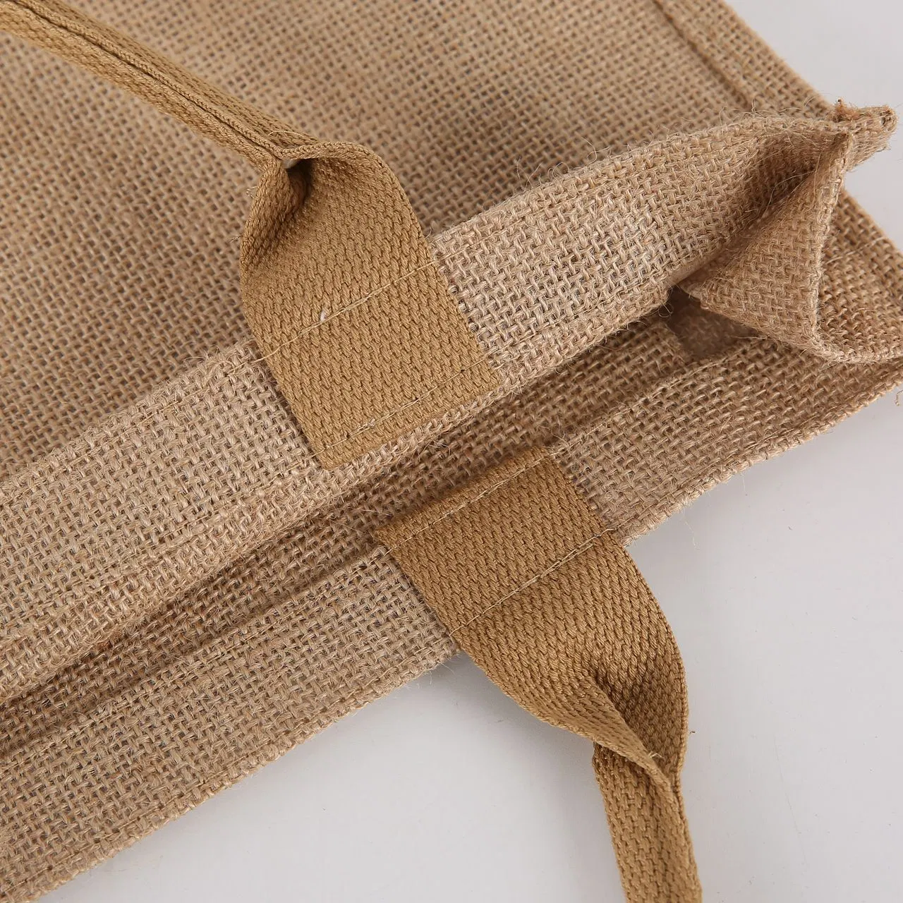 Reusable PVC Transparent Window Promotional Shopping Jute Bag