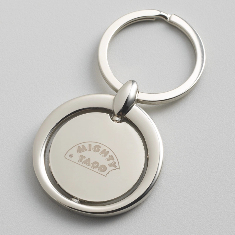 Custom Fashion Rotatable Blank Metal Keychain