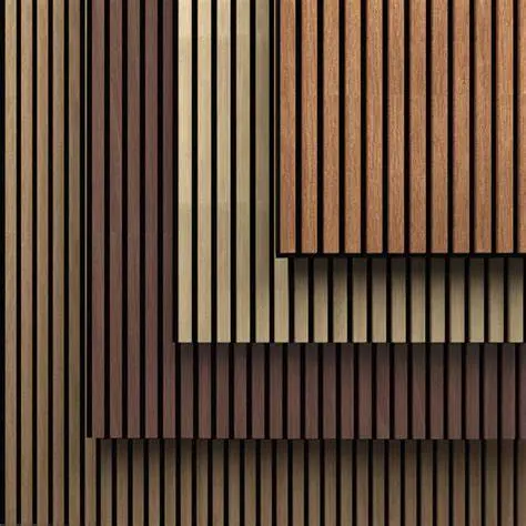 La naturaleza de MDF de chapa de madera rústica de madera fieltro Pet Akupanel panel acústico de la pared de difusión