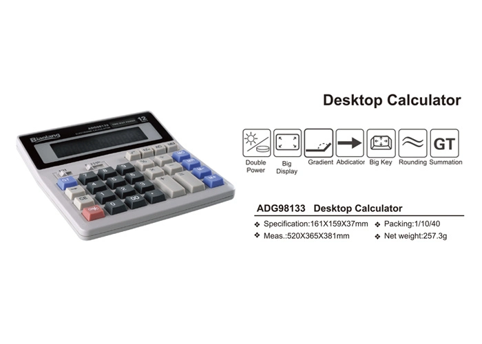 M&G General Purpose Battery Power Source 12 Digits Desktop Calculator with Large Computer Keys