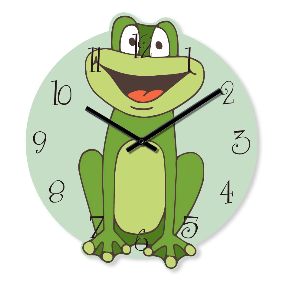 2022 Nuevo diseño de reloj de pared de MDF de oso para Kid's