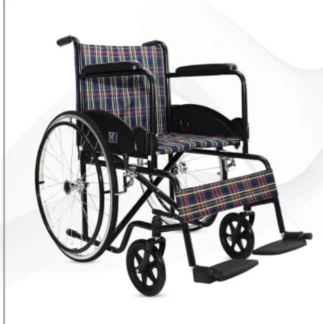 Faltung Basic Manuell Stahl Rollstuhl Economy Standard Chrom Foshan 809 Für Patienten Home Care ältere Mobilität Wheel Chair medizinische Geräte Krankenhaus FDA CE